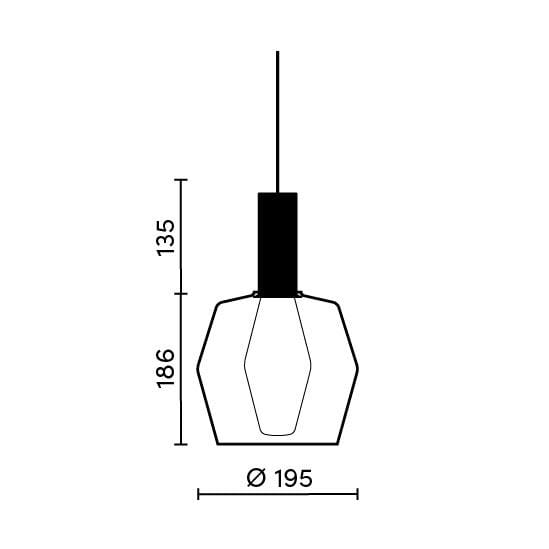 Polygon riippuvalaisin Savunsininen Riippuvalaisin Innolux